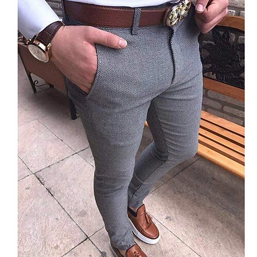 Men's Chinos Pants Basic Classic Slim-fit Trousers Solid Colored Tapered Pants Full Length Light gray Black Dark Gray Brown
Men's Chinos Pants Basic Classic Slim-fit Trousers Solid Colored Tapered Pants Full Length Light gray Black Dark Gray Brown