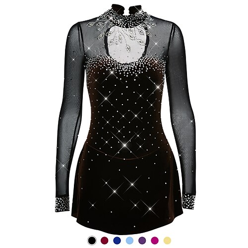 Figure Skating Dress Women's Girls' Ice Skating Dress Outfits Light Yellow Light Purple Dark Red Open Back Mesh Spandex High Elasticity Training Competition Skating Wear Handmade Classic Crystal
Figure Skating Dress Women's Girls' Ice Skating Dress Outfits Light Yellow Light Purple Dark Red Open Back Mesh Spandex High Elasticity Training Competition Skating Wear Handmade Classic Crystal