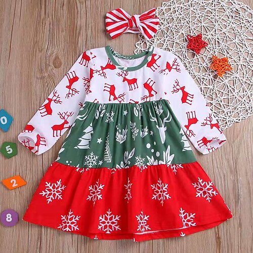 Kids Girls' Ugly Dress Animal A Line Dress Knee-length Dress Christmas Gifts Ruched Cotton Long Sleeve Cute Dress 2-8 Years Fall Red
Kids Girls' Ugly Dress Animal A Line Dress Knee-length Dress Christmas Gifts Ruched Cotton Long Sleeve Cute Dress 2-8 Years Fall Red