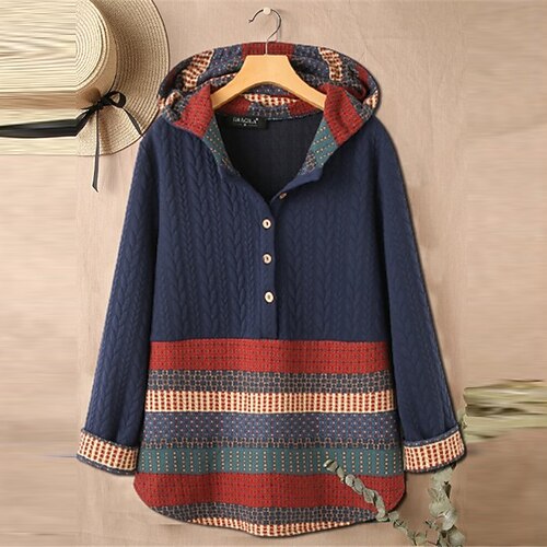 Dame Plus størrelse Vinter jakke Frakke Knap Tribal udendørs Afslappet Langærmet Hættetrøje Normal Efterår Forår Grøn Blå Vin L XL XXL 3XL 4XL
Dame Plus størrelse Vinter jakke Frakke Knap Tribal udendørs Afslappet Langærmet Hættetrøje Normal Efterår Forår Grøn Blå Vin L XL XXL 3XL 4XL