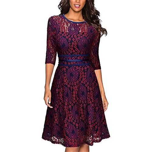 Damen abendkleider Spitzenkleid Schaukelkleid Rote Halbe Ärmel Blumen Spitze Herbst Frühling Rundhalsausschnitt Wochenende S M L XL XXL
Damen abendkleider Spitzenkleid Schaukelkleid Rote Halbe Ärmel Blumen Spitze Herbst Frühling Rundhalsausschnitt Wochenende S M L XL XXL