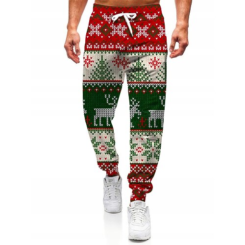 Men's Christmas Pants Sweatpants Joggers Trousers Drawstring Elastic Waist Graphic Christmas Reindeer Outdoor Sports Full Length Casual Daily Designer Casual / Sporty Red Micro-elastic
Men's Christmas Pants Sweatpants Joggers Trousers Drawstring Elastic Waist Graphic Christmas Reindeer Outdoor Sports Full Length Casual Daily Designer Casual / Sporty Red Micro-elastic