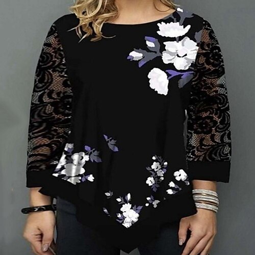 Women's Plus Size Tops Blouse Shirt Floral Butterfly Print Long Sleeve Crewneck Streetwear Daily Weekend Polyester Fall Spring White Yellow
Women's Plus Size Tops Blouse Shirt Floral Butterfly Print Long Sleeve Crewneck Streetwear Daily Weekend Polyester Fall Spring White Yellow