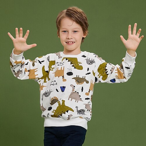 Bambino Da ragazzo Felpa Manica lunga Bianco Cartoni animati Dinosauro Cotone Al coperto Esterno Giornaliero stile sveglio 3-8 anni / Autunno / Inverno
Bambino Da ragazzo Felpa Manica lunga Bianco Cartoni animati Dinosauro Cotone Al coperto Esterno Giornaliero stile sveglio 3-8 anni / Autunno / Inverno