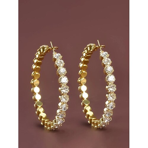 Women's Earrings Geometrical Skeleton Cute Sweet Earrings Jewelry Gold / White For Wedding Gift Holiday Promise Festival 2pcs
Women's Earrings Geometrical Skeleton Cute Sweet Earrings Jewelry Gold / White For Wedding Gift Holiday Promise Festival 2pcs