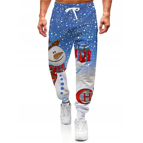 Men's Christmas Pants Sweatpants Joggers Trousers Drawstring Elastic Waist Graphic Snowman Christmas Outdoor Sports Full Length Casual Daily Designer Casual / Sporty Blue Micro-elastic
Men's Christmas Pants Sweatpants Joggers Trousers Drawstring Elastic Waist Graphic Snowman Christmas Outdoor Sports Full Length Casual Daily Designer Casual / Sporty Blue Micro-elastic