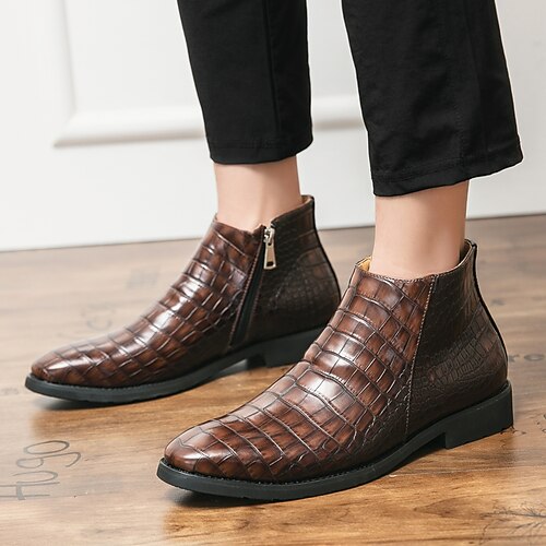 Homme Unisexe Bottes Bottines Chelsea Motif crocodile Rétro Vintage Entreprise Casual du quotidien Soirée Evénement Cuir Chaud Bottine / Demi Botte Noir Marron Hiver Automne
Homme Unisexe Bottes Bottines Chelsea Motif crocodile Rétro Vintage Entreprise Casual du quotidien Soirée Evénement Cuir Chaud Bottine / Demi Botte Noir Marron Hiver Automne