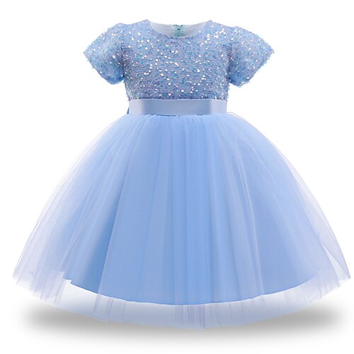 Kids Girls' Dress Solid Colored Knee-length Dress Party Sequins Short Sleeve Cute Dress 4-13 Years Winter Blue Pink Red
Kids Girls' Dress Solid Colored Knee-length Dress Party Sequins Short Sleeve Cute Dress 4-13 Years Winter Blue Pink Red