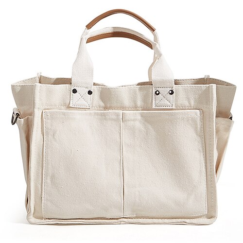 Per donna Borsa con manico superiore Borsa in tela Tela Giornaliero Per uscire Cerniera Liscio Beige
Per donna Borsa con manico superiore Borsa in tela Tela Giornaliero Per uscire Cerniera Liscio Beige