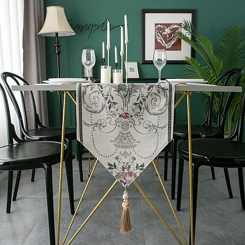 Handmade Embroidered Table Runners European Style Dresser Scarf Jacquard Damask for Kitchen Home Wedding Party Dining Decoration
Handmade Embroidered Table Runners European Style Dresser Scarf Jacquard Damask for Kitchen Home Wedding Party Dining Decoration