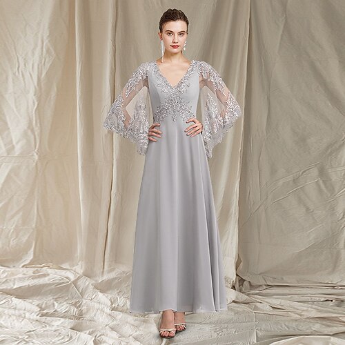 Linea-A Abito da cerimonia per signora Elegante A V Alla caviglia Chiffon Di pizzo Senza maniche con Con applique 2023
Linea-A Abito da cerimonia per signora Elegante A V Alla caviglia Chiffon Di pizzo Senza maniche con Con applique 2023