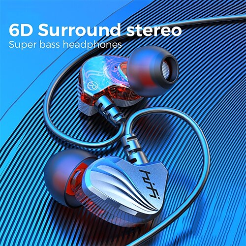 Wired Earphones For Sport 6D Surround Stereo Music Earbuds 3.5mm And TypeC Headphones Gaming Heasets With Microphone
Wired Earphones For Sport 6D Surround Stereo Music Earbuds 3.5mm And TypeC Headphones Gaming Heasets With Microphone