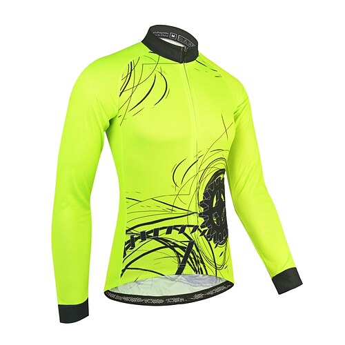 21Grams Men's Cycling Jersey Long Sleeve Bike Top with 3 Rear Pockets Mountain Bike MTB Road Bike Cycling Breathable Quick Dry Moisture Wicking Reflective Strips Green Gear Polyester Spandex Sports
21Grams Men's Cycling Jersey Long Sleeve Bike Top with 3 Rear Pockets Mountain Bike MTB Road Bike Cycling Breathable Quick Dry Moisture Wicking Reflective Strips Green Gear Polyester Spandex Sports