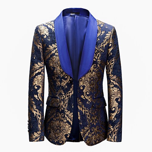 Herre Klassisk Blazer Normal Standard pasform Blomstret Single Breasted En-knap Navyblå 2023
Herre Klassisk Blazer Normal Standard pasform Blomstret Single Breasted En-knap Navyblå 2023