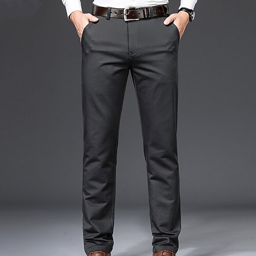 Men's Dress Pants Chinos Trousers Pocket Straight Leg Solid Color Breathable Soft Business Casual Daily Cotton Fashion Streetwear ArmyGreen Black Micro-elastic
Men's Dress Pants Chinos Trousers Pocket Straight Leg Solid Color Breathable Soft Business Casual Daily Cotton Fashion Streetwear ArmyGreen Black Micro-elastic