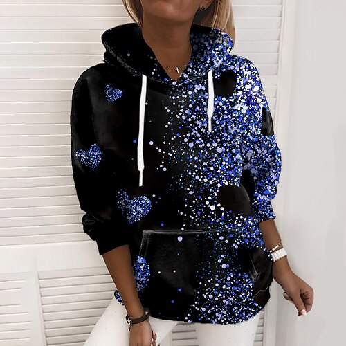 Women's Hoodie Sweatshirt Pullover Active Streetwear Front Pocket Print Green Blue Purple Heart Sparkly Graphic Prints Casual Hooded Long Sleeve S M L XL XXL 3XL
Women's Hoodie Sweatshirt Pullover Active Streetwear Front Pocket Print Green Blue Purple Heart Sparkly Graphic Prints Casual Hooded Long Sleeve S M L XL XXL 3XL