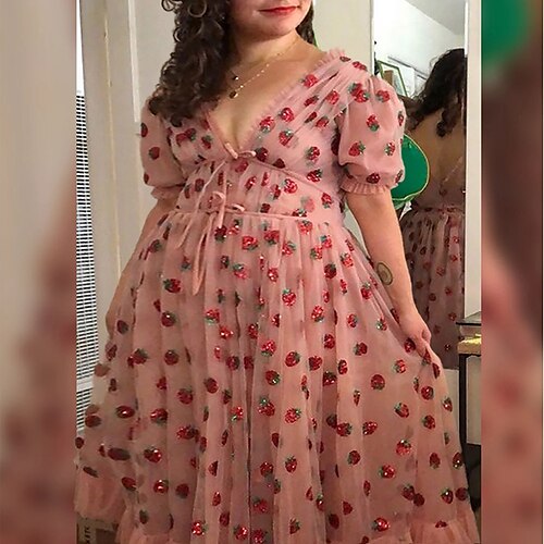 Women's Plus Size Holiday Dress Print V Neck Print Half Sleeve Fall Spring Prom Dress Maxi long Dress Party Daily Dress / Graphic
Women's Plus Size Holiday Dress Print V Neck Print Half Sleeve Fall Spring Prom Dress Maxi long Dress Party Daily Dress / Graphic