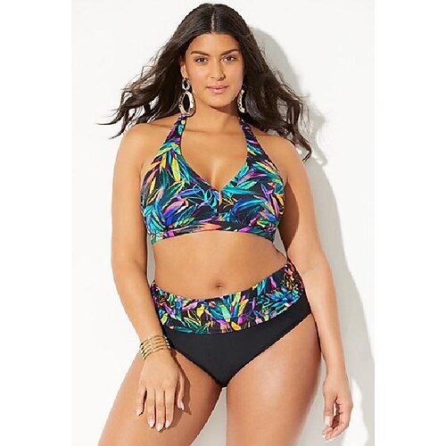 Women's Swimwear Bikini 2 Piece Plus Size Swimsuit 2 Piece for Big Busts Floral 2003 as shown Bathing Suits Sports Beach Wear Boho
Women's Swimwear Bikini 2 Piece Plus Size Swimsuit 2 Piece for Big Busts Floral 2003 as shown Bathing Suits Sports Beach Wear Boho