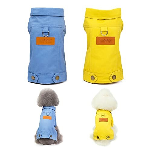 2 Piece Pet Dog Denim Costumes Denim Lapel Jacket Coats Classic Jacket Shirt Comfort Fashion and Soft Dogs Clothes Machine Washable 5 Sizes Optional
2 Piece Pet Dog Denim Costumes Denim Lapel Jacket Coats Classic Jacket Shirt Comfort Fashion and Soft Dogs Clothes Machine Washable 5 Sizes Optional