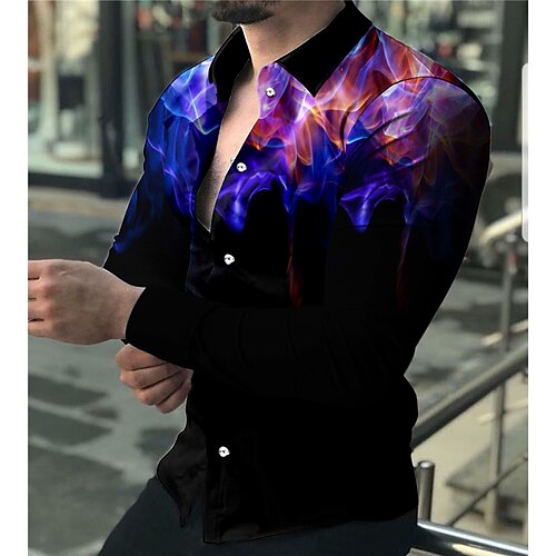 Men's Shirt Graphic Shirt Optical Illusion Turndown Blue 3D Print Outdoor Street Long Sleeve Button-Down Print Clothing Apparel Fashion Designer Casual Breathable / Summer / Spring / Summer
Men's Shirt Graphic Shirt Optical Illusion Turndown Blue 3D Print Outdoor Street Long Sleeve Button-Down Print Clothing Apparel Fashion Designer Casual Breathable / Summer / Spring / Summer
