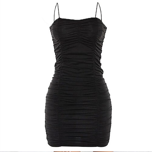 Mujer Vestido negro Vestido de tirantes Mini vestido Negro Sin Mangas Color puro Frunce Primavera Verano hombro frío caliente Fiesta 2023 S M L XL XXL 3XL
Mujer Vestido negro Vestido de tirantes Mini vestido Negro Sin Mangas Color puro Frunce Primavera Verano hombro frío caliente Fiesta 2023 S M L XL XXL 3XL