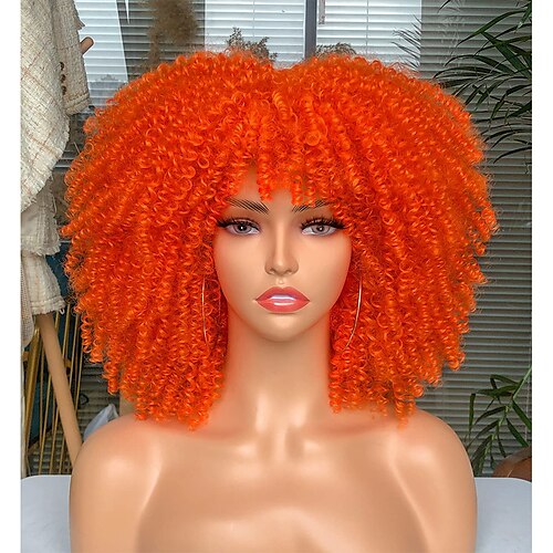 Synthetic Wig Curly With Bangs Wig Short Pink Synthetic Hair Women's Cosplay Party Fashion Blonde Pink Black ChristmasPartyWigs
Synthetic Wig Curly With Bangs Wig Short Pink Synthetic Hair Women's Cosplay Party Fashion Blonde Pink Black ChristmasPartyWigs