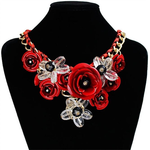 

Pendant Necklace Resin Chrome Women's Fashion Geometrical Flower Lovely Geometric Necklace For Street Gift Daily