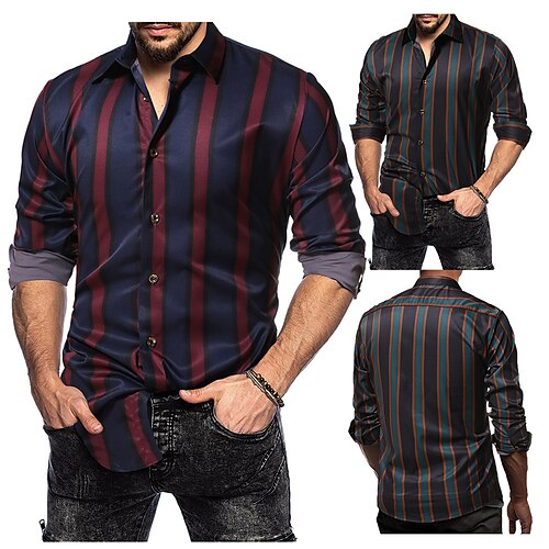 Men's Casual Shirt Striped Collar Green Red Daily Beach Clothing Apparel Sportswear
Men's Casual Shirt Striped Collar Green Red Daily Beach Clothing Apparel Sportswear