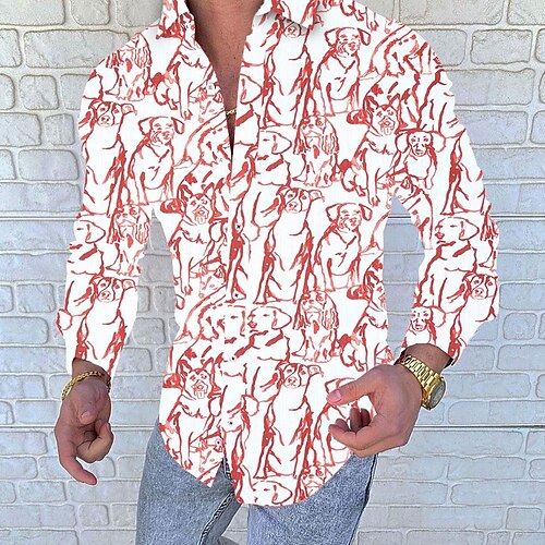 Homme Chemise Lettre Ecossais Col Mao Rouge / Blanc Autres imprimés Sortie chemises de golf Manches Longues Patchwork Imprimer Vêtement Tenue Design Punk et gothique / Mince
Homme Chemise Lettre Ecossais Col Mao Rouge / Blanc Autres imprimés Sortie chemises de golf Manches Longues Patchwork Imprimer Vêtement Tenue Design Punk et gothique / Mince