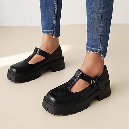 Women's Lolita Shoes Daily Lolita Chunky Heel Round Toe Casual Walking Shoes PU Leather Ankle Strap Solid Colored Black Brown
Women's Lolita Shoes Daily Lolita Chunky Heel Round Toe Casual Walking Shoes PU Leather Ankle Strap Solid Colored Black Brown