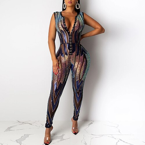 Women's Jumpsuit Solid Color U Neck Active Party Club Bodycon Sleeveless Black S M L Fall
Women's Jumpsuit Solid Color U Neck Active Party Club Bodycon Sleeveless Black S M L Fall