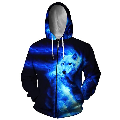 Men's Unisex Hoodie Full Zip Hoodie Jacket Blue Hooded Wolf Graphic Prints Zipper Print Daily Sports 3D Print Designer Casual Big and Tall Spring Fall Clothing Apparel Hoodies Sweatshirts Long
Men's Unisex Hoodie Full Zip Hoodie Jacket Blue Hooded Wolf Graphic Prints Zipper Print Daily Sports 3D Print Designer Casual Big and Tall Spring Fall Clothing Apparel Hoodies Sweatshirts Long