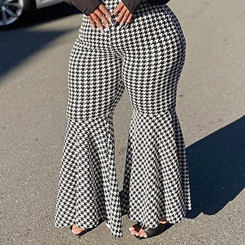 Women's Plus Size Flare Pants Print Plaid Streetwear Casual Casual Daily High Full Length Spring Fall Black L XL XXL 3XL 4XL
Women's Plus Size Flare Pants Print Plaid Streetwear Casual Casual Daily High Full Length Spring Fall Black L XL XXL 3XL 4XL