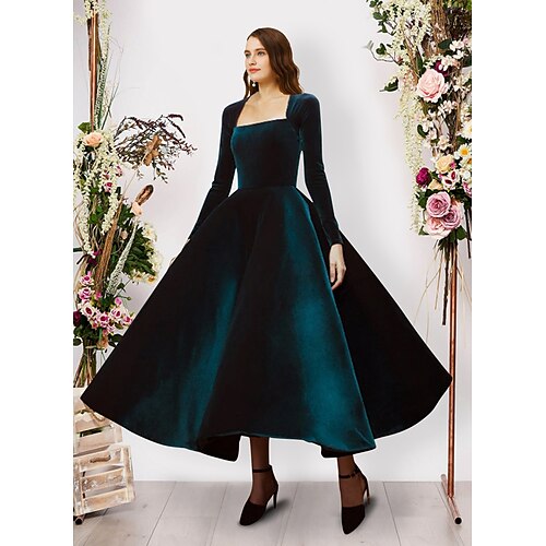 Ball Gown Evening Dresses Elegant Dress Prom Ankle Length Long Sleeve Square Neck Velvet with Pure Color 2022 / Formal Evening
Ball Gown Evening Dresses Elegant Dress Prom Ankle Length Long Sleeve Square Neck Velvet with Pure Color 2022 / Formal Evening