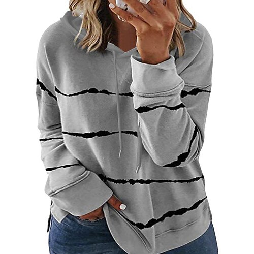 Women's Plus Size Tops Hoodie Sweatshirt Striped Print Long Sleeve V Neck Streetwear Daily Weekend Cotton Blend Winter Fall Green Black
Women's Plus Size Tops Hoodie Sweatshirt Striped Print Long Sleeve V Neck Streetwear Daily Weekend Cotton Blend Winter Fall Green Black