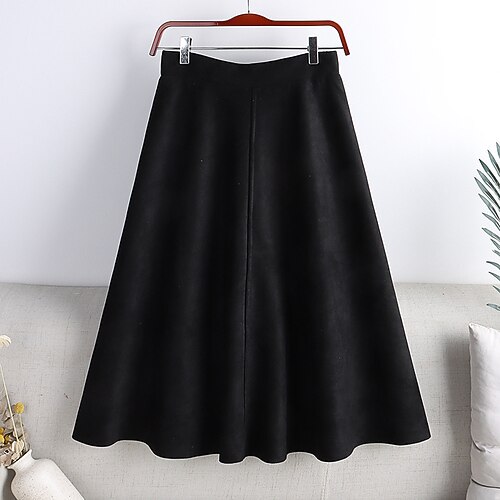Women's Fashion Calf-Length Skirts Casual / Daily Weekend Solid Colored Ruffle Blue Black Gray One-Size
Women's Fashion Calf-Length Skirts Casual / Daily Weekend Solid Colored Ruffle Blue Black Gray One-Size