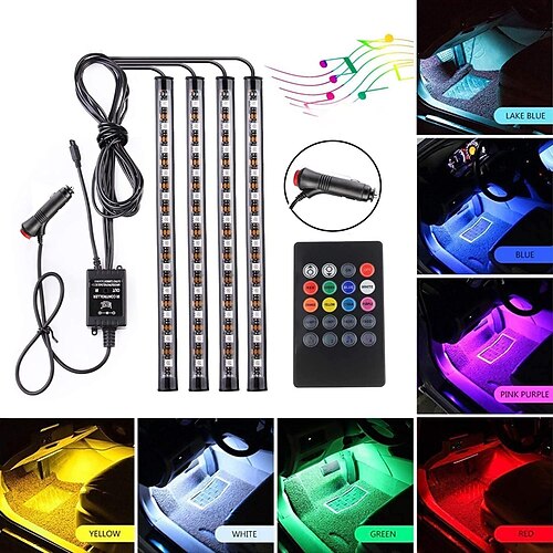 4 pezzi Auto LED Luci interne Luci Decorazione Lampadine 10000 lm 9 W 48 Controllo APP Con caricatore Ultraleggero Per Universali Tutti gli anni
4 pezzi Auto LED Luci interne Luci Decorazione Lampadine 10000 lm 9 W 48 Controllo APP Con caricatore Ultraleggero Per Universali Tutti gli anni