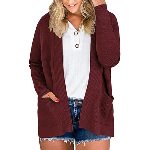 Mujer Talla extra Abrigo Bolsillo Plano Exterior Casual Manga Larga Frente Abierto Regular Invierno Otoño Verde Trébol Negro Vino L XL XXL 3XL
Mujer Talla extra Abrigo Bolsillo Plano Exterior Casual Manga Larga Frente Abierto Regular Invierno Otoño Verde Trébol Negro Vino L XL XXL 3XL