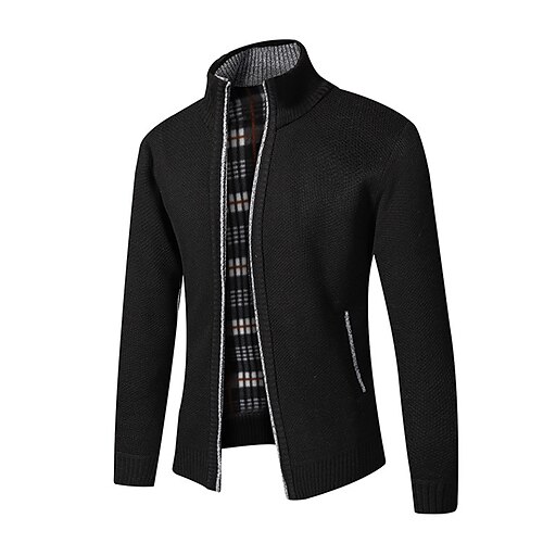 Men's Sweater Knit Zipper Basic Plain Stand Collar Casual Daily Daily Clothing Apparel Bishop Sleeve Winter Spring & Fall Khaki Gray M L XL
Men's Sweater Knit Zipper Basic Plain Stand Collar Casual Daily Daily Clothing Apparel Bishop Sleeve Winter Spring & Fall Khaki Gray M L XL