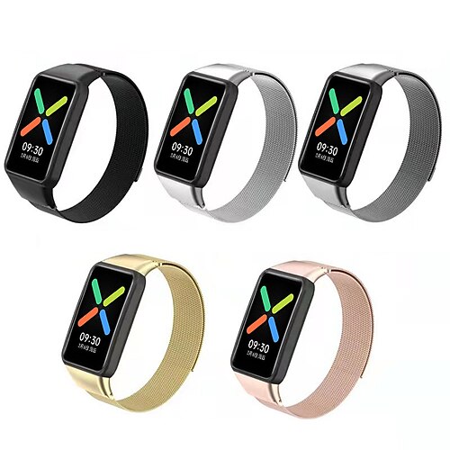 

1 pcs Smart Watch Band for OPPO OPPO Watch Free NFC Stainless Steel Smartwatch Strap Business Band Replacement Wristband