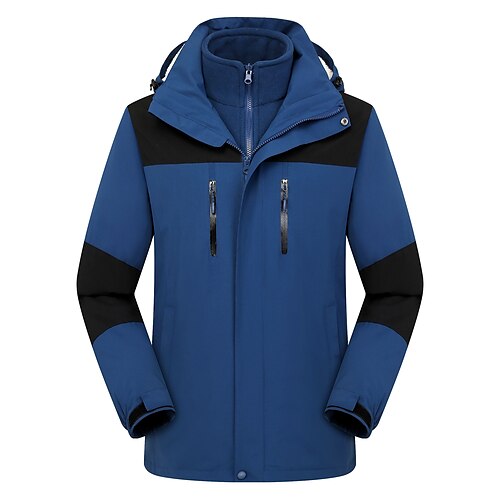 Men's Rain Jacket Pants Hiking Jacket Hiking 3-in-1 Jackets Fleece Winter Outdoor Patchwork Thermal Warm Waterproof Windproof Detachable Cap Jacket Windbreaker 3-in-1 Jacket Double Sliders Full
Men's Rain Jacket Pants Hiking Jacket Hiking 3-in-1 Jackets Fleece Winter Outdoor Patchwork Thermal Warm Waterproof Windproof Detachable Cap Jacket Windbreaker 3-in-1 Jacket Double Sliders Full