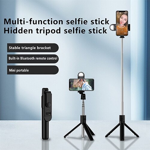 Selfie Stick Bluetooth Extendable Max Length 100 cm For Universal Android / iOS Universal
Selfie Stick Bluetooth Extendable Max Length 100 cm For Universal Android / iOS Universal