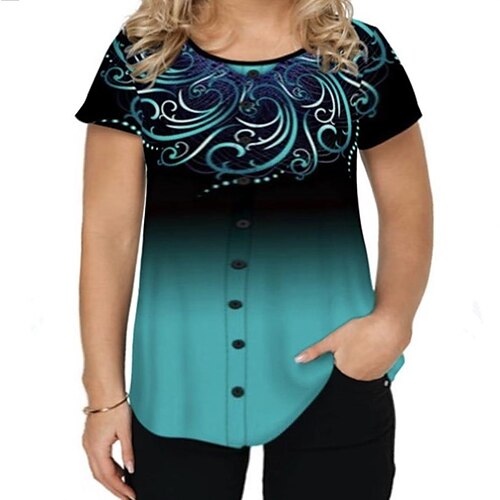 Women's Plus Size Tops Blouse Shirt Floral Print Long Sleeve Crewneck Streetwear Daily Weekend Polyester Fall Summer Green Purple
Women's Plus Size Tops Blouse Shirt Floral Print Long Sleeve Crewneck Streetwear Daily Weekend Polyester Fall Summer Green Purple