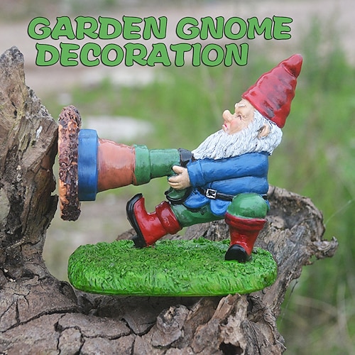 

Creative Funny Garden Sculpture Cartoon Dwarf Climbing Tree Hanging Ornaments Lovely Tree Ornament Garden Gnome Decoration