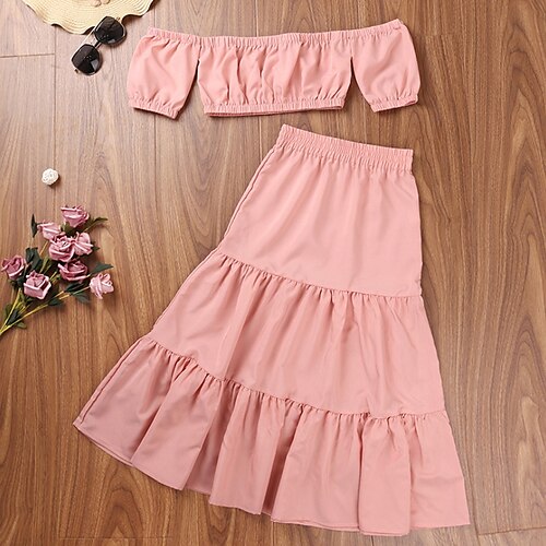 2 Pieces Kids Girls' Clothing Set Outfit Solid Color Short Sleeve Ruched Cotton Set Outdoor Daily Casual Spring Summer 4-12 Years Pink
2 Pieces Kids Girls' Clothing Set Outfit Solid Color Short Sleeve Ruched Cotton Set Outdoor Daily Casual Spring Summer 4-12 Years Pink