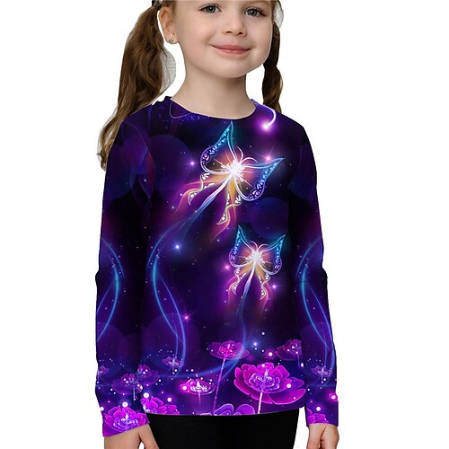 Børn Pige T-shirt Langærmet Lilla 3D-udskrivning Sommerfugl Dyr Daglig Indendørs udendørs Aktiv Mode Daglig Sport 3-12 år
Børn Pige T-shirt Langærmet Lilla 3D-udskrivning Sommerfugl Dyr Daglig Indendørs udendørs Aktiv Mode Daglig Sport 3-12 år