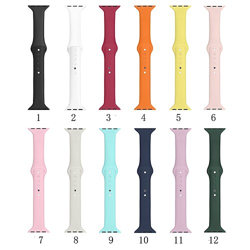 1 pcs Smart Watch Band for Apple iWatch Series 8 7 6 5 4 3 2 1 SE Apple Watch Silicone Smartwatch Strap Soft Breathable Sport Band Replacement Wristband
1 pcs Smart Watch Band for Apple iWatch Series 8 7 6 5 4 3 2 1 SE Apple Watch Silicone Smartwatch Strap Soft Breathable Sport Band Replacement Wristband