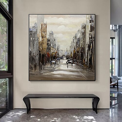 Handmade Oil Painting Canvas Wall Art Decoration Abstract Architecture Painting Street View for Home Decor Rolled Frameless Unstretched Painting
Handmade Oil Painting Canvas Wall Art Decoration Abstract Architecture Painting Street View for Home Decor Rolled Frameless Unstretched Painting