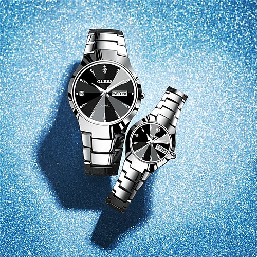 OLEVS Casual Couples Watches Quartz Wristwatch Fashion Business Men Watch for Women Watches Tungsten Steel Watch
OLEVS Casual Couples Watches Quartz Wristwatch Fashion Business Men Watch for Women Watches Tungsten Steel Watch
