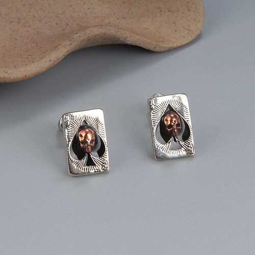 Men's Stud Earrings Vintage Style Skull Stylish Artistic S925 Sterling Silver Earrings Jewelry Silver For Party Gift 1 Pair
Men's Stud Earrings Vintage Style Skull Stylish Artistic S925 Sterling Silver Earrings Jewelry Silver For Party Gift 1 Pair